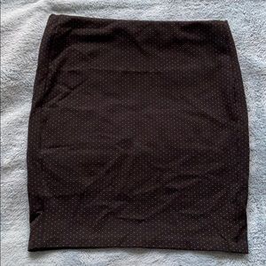 BLACK DOT PATTERN PENCIL SKIRT
